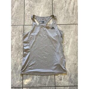 Adidas Tank Top Womens Small Gray Climalite Racerback Athletic Running Training